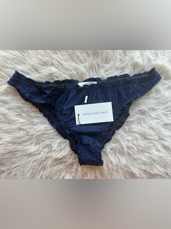 Something Navy Other - Something Navy Peony Navy Ruffle Trim Bikini Bottom M